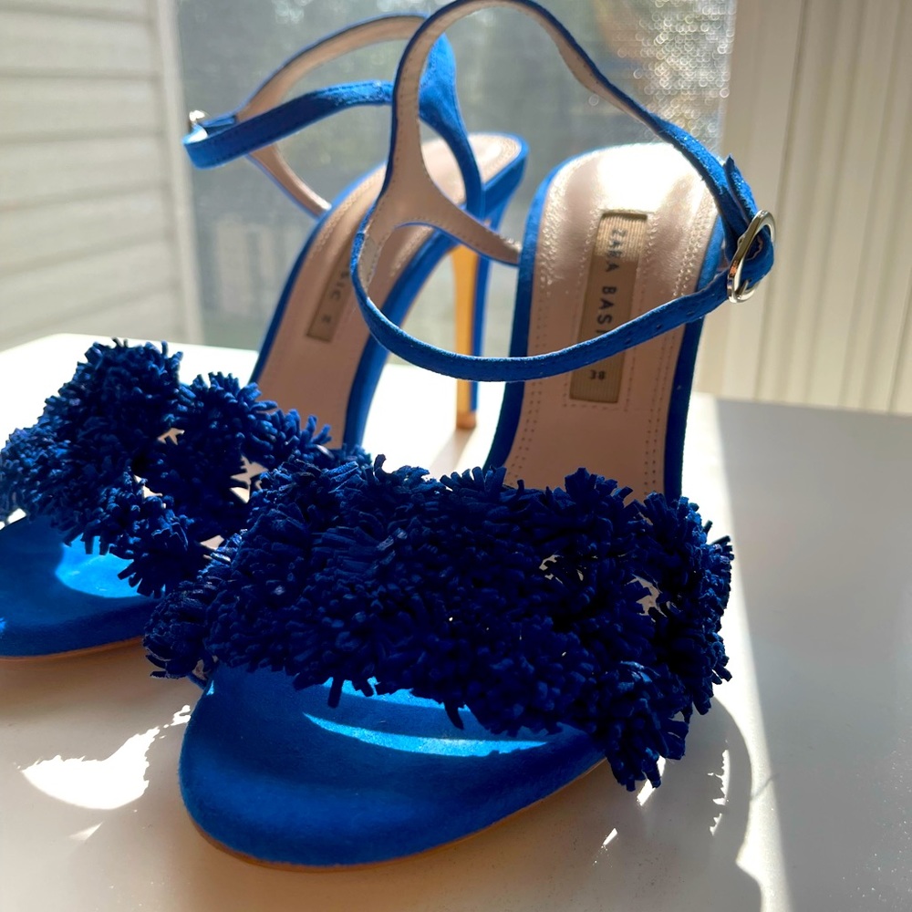 Zara Blue Heels Size 7